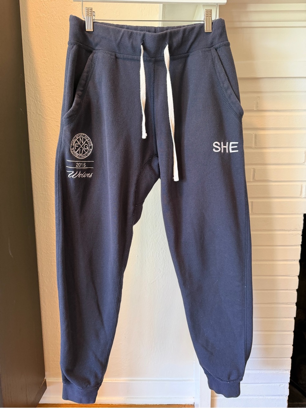 Darc Sport SHE 50 of 500 2015 Wolves Navy Embroidered Jogger Sweatpants Size M
